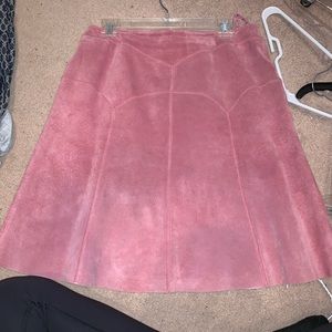 Margaret Godfrey suede leather skirt